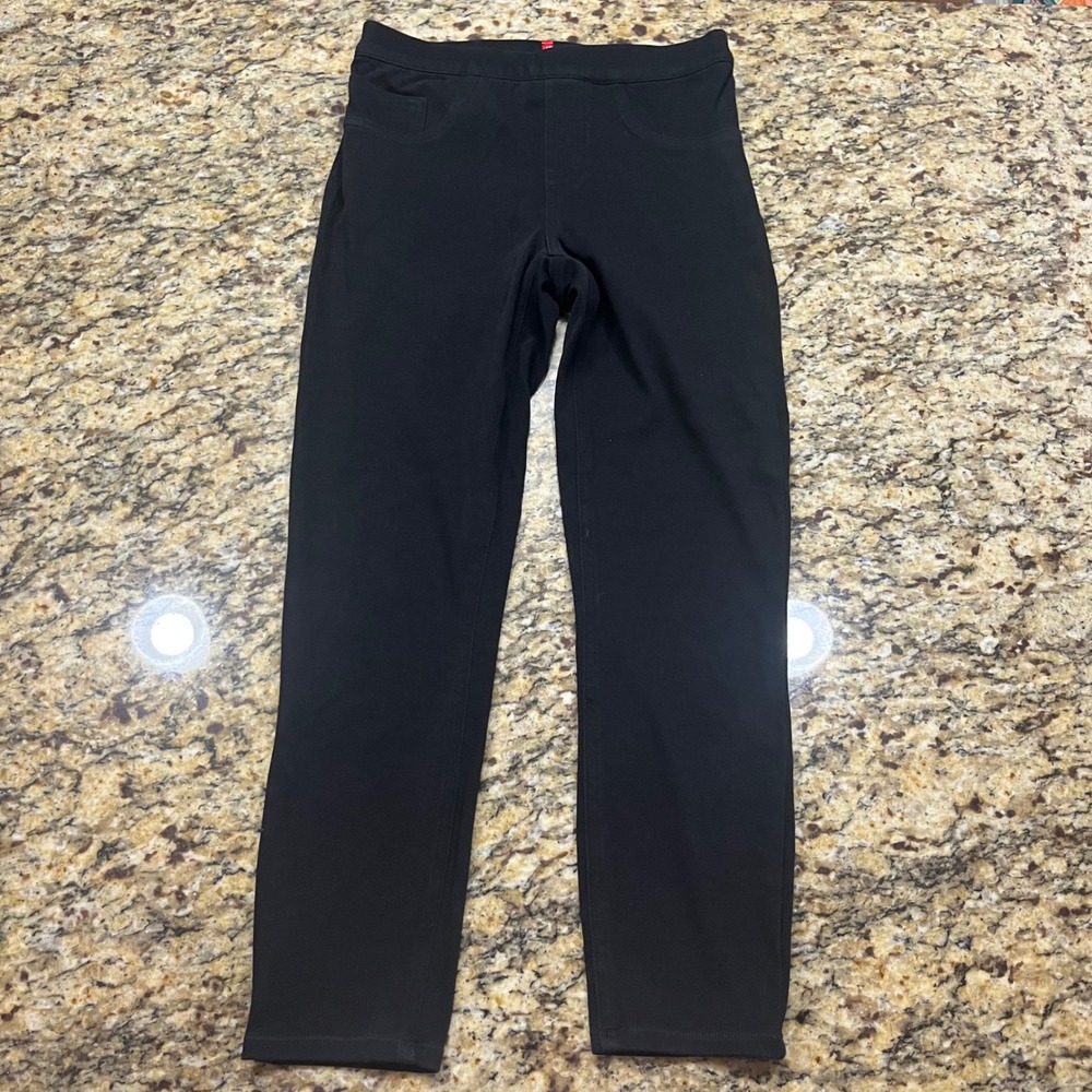 Spanx Womens The Perfect Pant Slim Skinny Black‎ Ponte Leggings Size Small